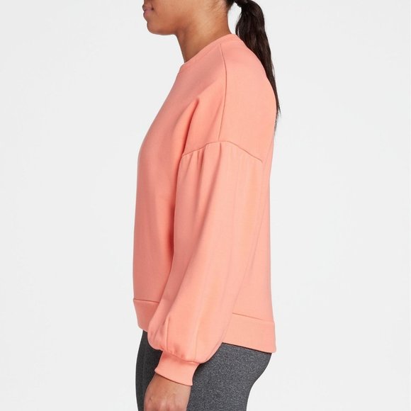 Calia Drop Shoulder Sweatshirt Women's French Terry Pullover Warm Guava WAX12179 - Picture 10 of 10